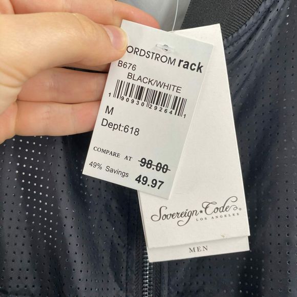 Sovereign Code Perforated Mesh Bomber Jacket - Picture 8 of 9